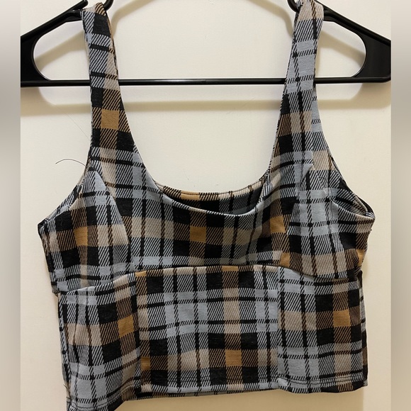 Plaid crop tank top - Picture 2 of 3